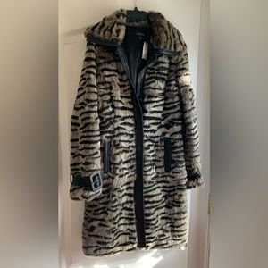 Animal Print Long Fur coat